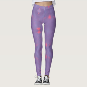 Ein Muster des Lila und rosa Frühlings Leggings