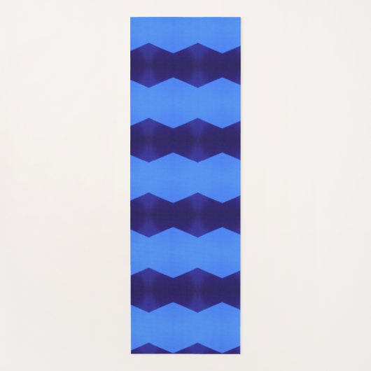 Ein Muster dunkler & Baby blauer Linien Yogamatte (Vorderseite)