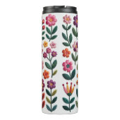 Ein Muster farbenfroher Blume Thermosbecher (Rückseite)