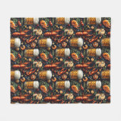 Ein Muster für Bier- und Meeresfrüchtefreunde. Fleecedecke (Vorderseite (Horizontal))