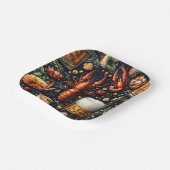 Ein Muster für Bier- und Meeresfrüchtefreunde. Pappteller (Gewinkelt)