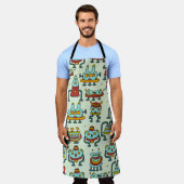 Ein Muster von Robotern - Außerirdischen. Abbildun Schürze (Getragen)