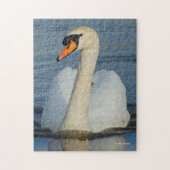 Ein Mute Swan nähert sich Puzzle (Vertikal)