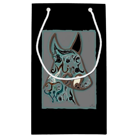 Ein mutiger Geist wird die Welt erobern Kleine Geschenktüte (Rückseite)