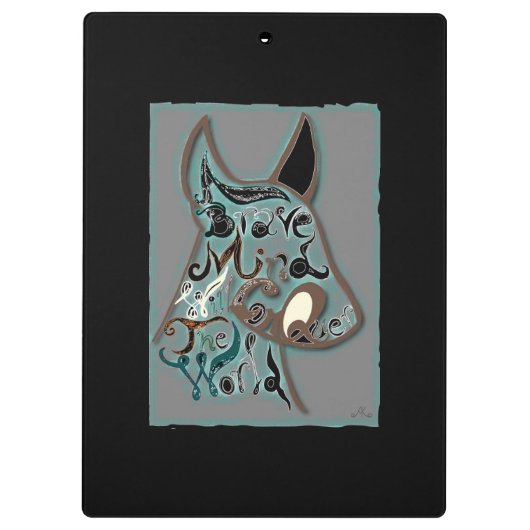 Ein mutiger Geist wird die Welt erobern Klemmbrett (Rückseite)