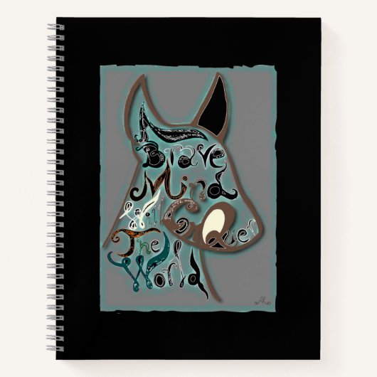 Ein mutiger Geist wird die Welt erobern Notizblock (Vorderseite)