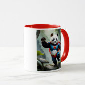 Ein mutiger Held-Panda. Tasse (VorderseiteRechts)