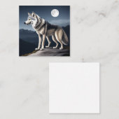 Ein mutiger Wolf Quadratische Visitenkarte (Vorne/Hinten)