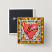 Ein Mutter-Herz-Knöpfe Button (Vorne & Hinten)