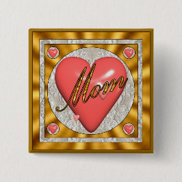 Ein Mutter-Herz-Knöpfe Button