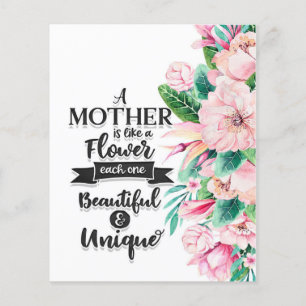 Ein Mutter ist wie ein Blumengeschenk, Muttertag G Flyer