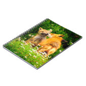 Ein Mutter-Kuss-Wildlife-Natur-Kunstposter Notizblock (Linke Seite)