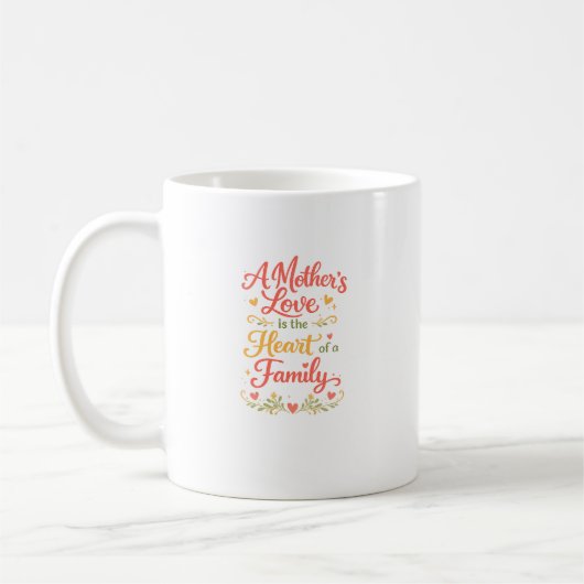 Ein Mutterliebe-Herz-Familien-Kaffeebecher-Geschen Kaffeetasse (Links)