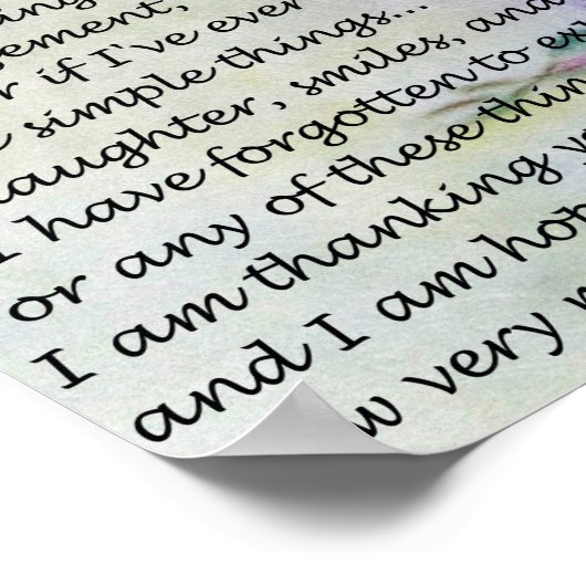 Ein Muttertaggedicht Poster (Ecke)