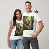 Ein mystischer Fuchs, der durch den Wald wandert T-Shirt (Unisex)