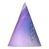 Ein mystischer, pastellfarbener Nebel zum Geburtst Partyhütchen (Links)