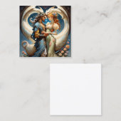 Ein mythischer Halbdrache und seine Perle des Kern Quadratische Visitenkarte (Vorne/Hinten)
