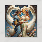 Ein mythischer Halbdrache und seine Perle des Kern Quadratische Visitenkarte (Vorderseite)