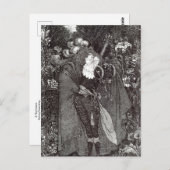 Ein Nachtwerk von Aubrey Beardsley Postcard Postkarte (Vorne/Hinten)