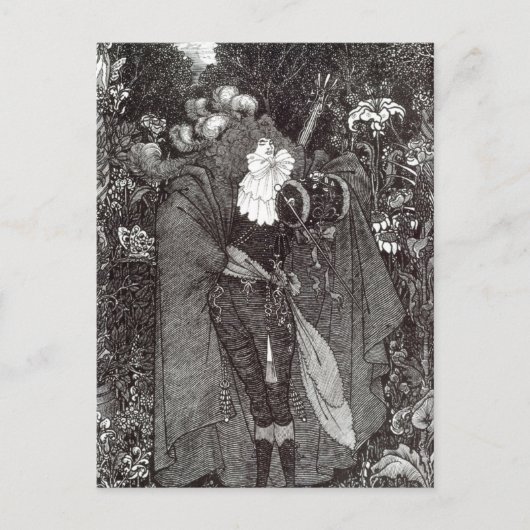 Ein Nachtwerk von Aubrey Beardsley Postcard Postkarte (Vorderseite)