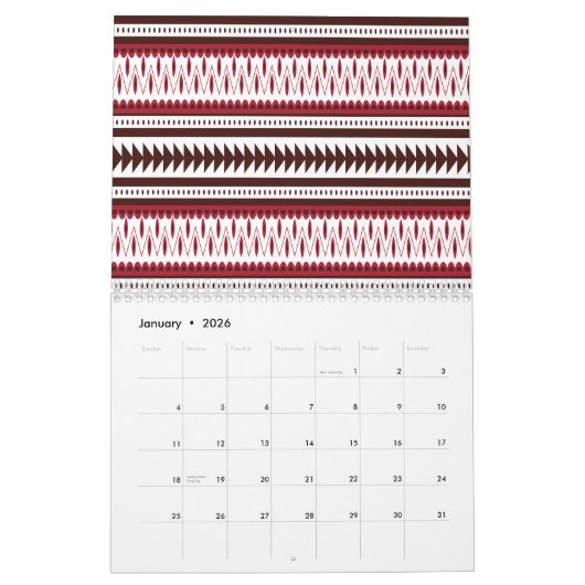 Ein nah-up-Bild eines farbigen Bildschirms mit ein Kalender (Jan 2026)