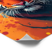 Ein nah-up-Portrait-Tigerposter Poster (Ecke)