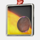Ein naher Extrasolarplanet Silbernes Ornament (Links)
