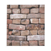 Ein näherer Blick auf eine Ziegelwand Notizblock (Vorderseite)