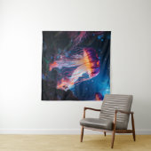 Ein nahes Aufblähen einer glühenden Qualle Wandteppich (Beispiel (Horizontal))