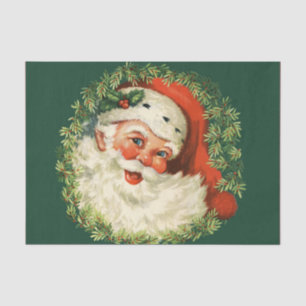 Ein Nahes Aufsetzen eines glücklichen Weihnachtsma Seidenpapier
