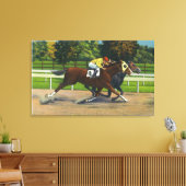Ein Nahes Ende auf der Rennstrecke, Pferde Leinwanddruck (Insitu (Wohnzimmer))