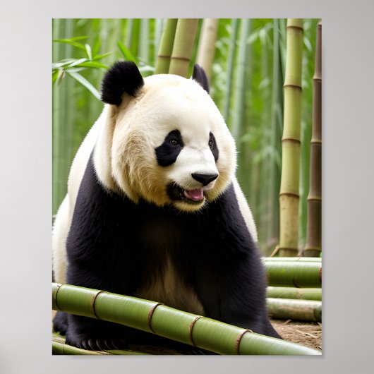 Ein Nahes Portrait eines Panda Poster (Vorne)