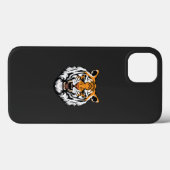 ein nahes, schwarzes Tigergesicht Case-Mate iPhone Hülle (Rückseite (Horizontal))