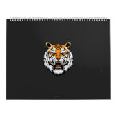 ein nahes, schwarzes Tigergesicht Kalender (Titelbild)