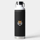 ein nahes, schwarzes Tigergesicht Trinkflasche (Vorderseite)