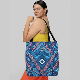 Ein nahtlos abstraktes Muster mit geometrischen Fo Tasche