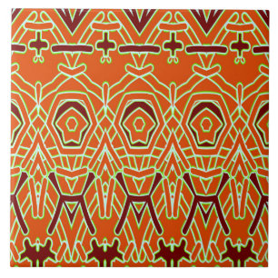 Ein nahtloses, mehrfarbiges klassisches Muster Fliese