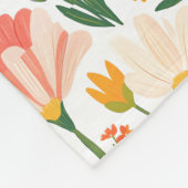 Ein nahtloses Muster aus Frühlingsblumen Fleecedecke (Ecke)