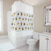 Ein nahtloses Muster. Dekoration der Herbstfläche Duschvorhang (Beispiel)