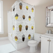 Ein nahtloses Muster. Dekoration der Herbstfläche Duschvorhang (Beispiel)