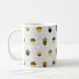 Ein nahtloses Muster. Dekoration der Herbstfläche Kaffeetasse