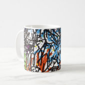 ein nahtloses Muster. Graffiti background.art,pat Kaffeetasse (Vorderseite Links)