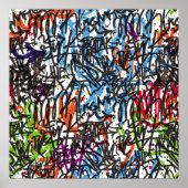 ein nahtloses Muster. Graffiti background.art,pat Poster (Vorne)