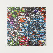 ein nahtloses Muster. Graffiti background.art,pat Wandteppich (Vorderseite (Horizontal))