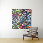 ein nahtloses Muster. Graffiti background.art,pat Wandteppich (Beispiel (Horizontal))
