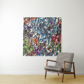 ein nahtloses Muster. Graffiti background.art,pat Wandteppich (Beispiel)