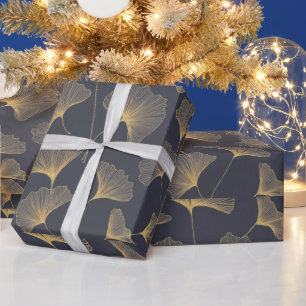 Ein nahtloses Muster mit Blätter aus Ginkgo-Leaf Geschenkpapier