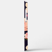 Ein nahtloses Muster mit rosa Rosen auf einem dunk Case-Mate iPhone Hülle (Rückseite / Links)