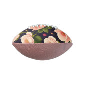 Ein nahtloses Muster mit rosa Rosen auf einem dunk Football (Gedreht 90)