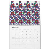 Ein nahtloses, symmetrisches Muster mit Wiederholu Kalender (Mär 2027)